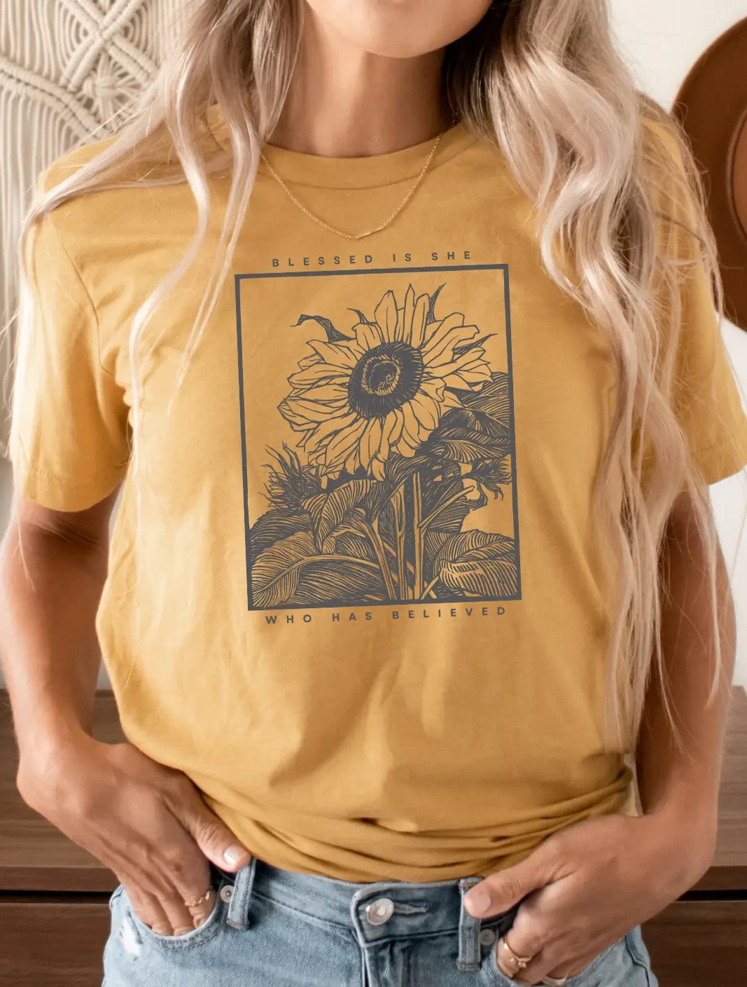 'Blessed is She' Vintage Wash T-shirt